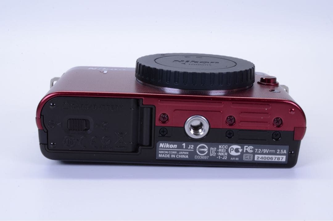 【美品】Nikon 1 J2 ダブルズームキット ワインレッド｜S数494回