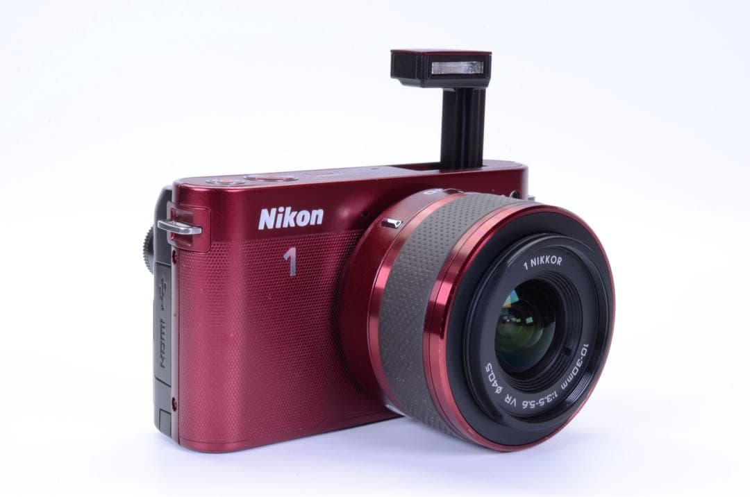 【美品】Nikon 1 J2 ダブルズームキット ワインレッド｜S数494回