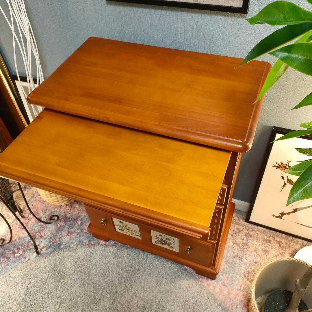 ヴィンテージ バレンシア スパニッシュタイル チェスト 北欧カントリー 収納