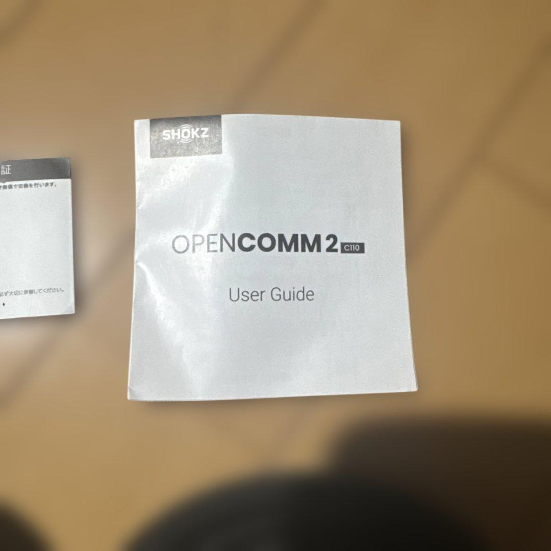 【極美品】Shokz OpenComm2 骨伝導ヘッドセット ブラック C110