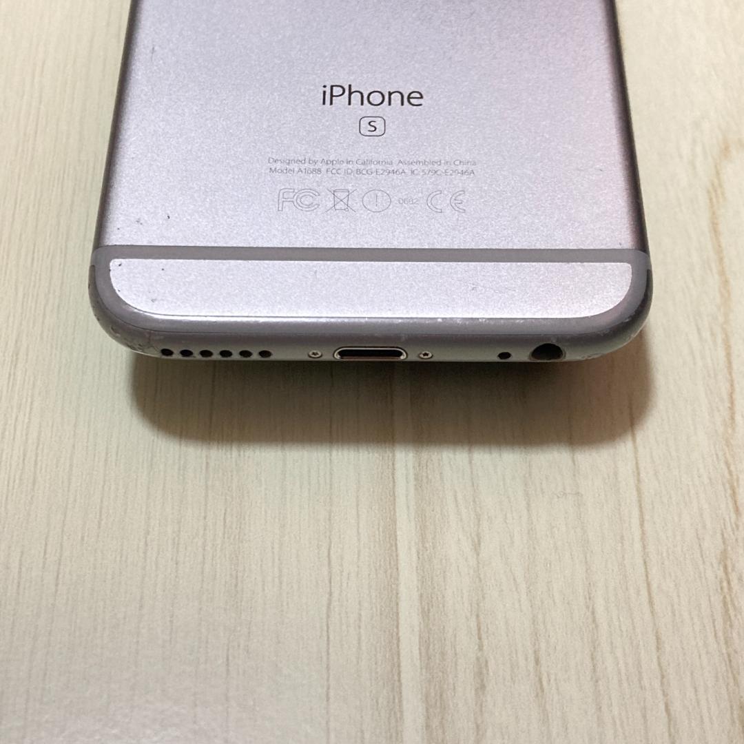 動作品 iPhone 6s S.グレイ 64GB SIMフリー 充電71％
