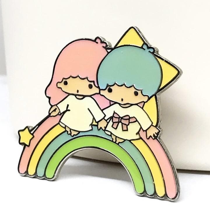 2001年 希少 キキララ 虹 ピンバッジ 未使用 ピンズ リトルツインスターズ