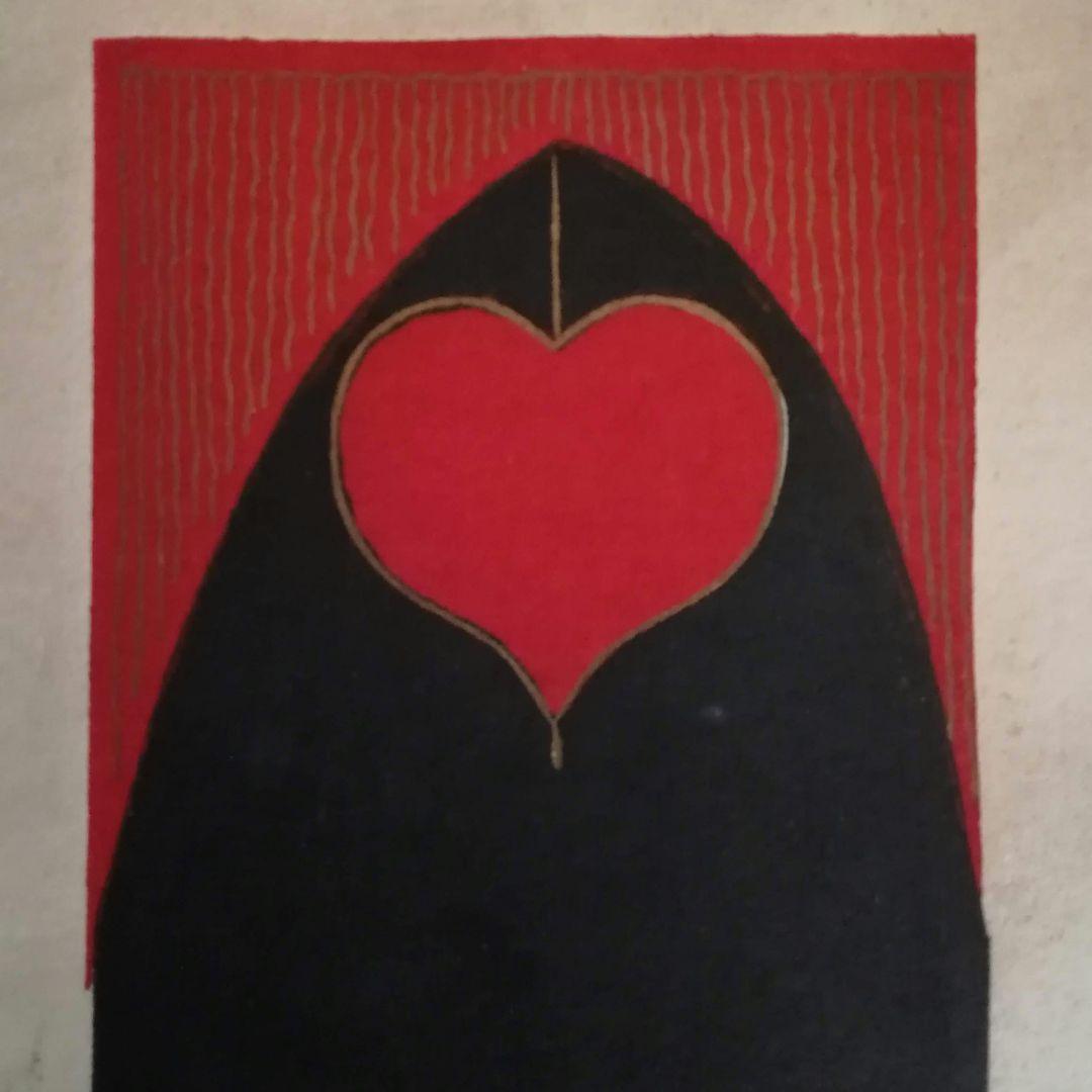 逸品　木版画　絵封筒　レア物未裁断　京都京極さくら井屋　大正ロマン　アンティーク