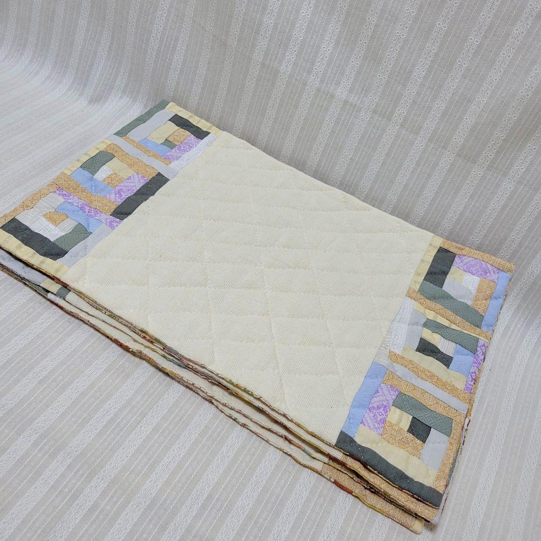 センターラグ１枚&ランチョンマットセット　パッチワーク仕上げ