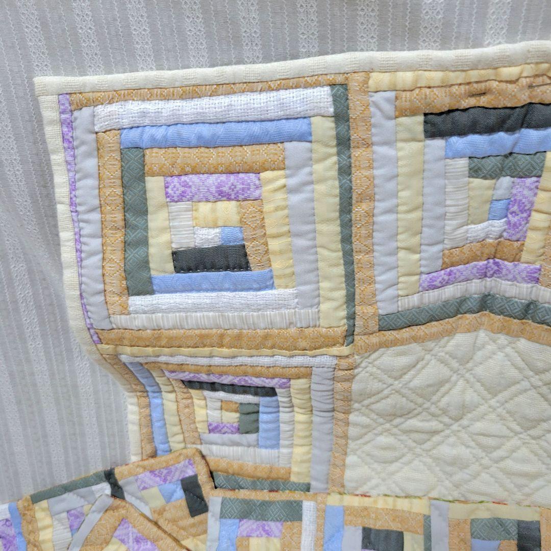 センターラグ１枚&ランチョンマットセット　パッチワーク仕上げ