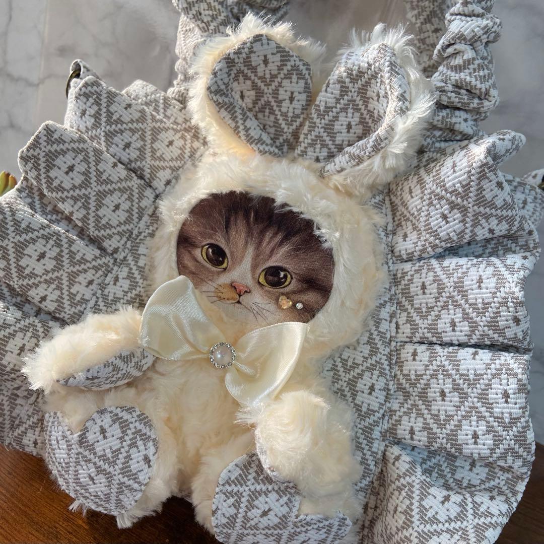 H*U様 コヤンイサムチョン 【フリルバッグ】トートバッグ ハンドメイド