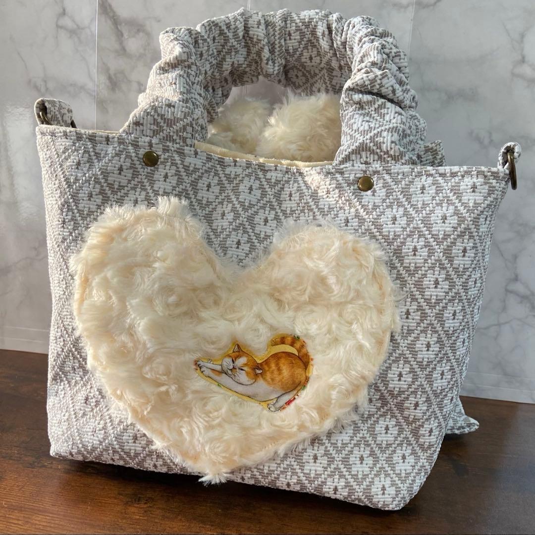 H*U様 コヤンイサムチョン 【フリルバッグ】トートバッグ ハンドメイド