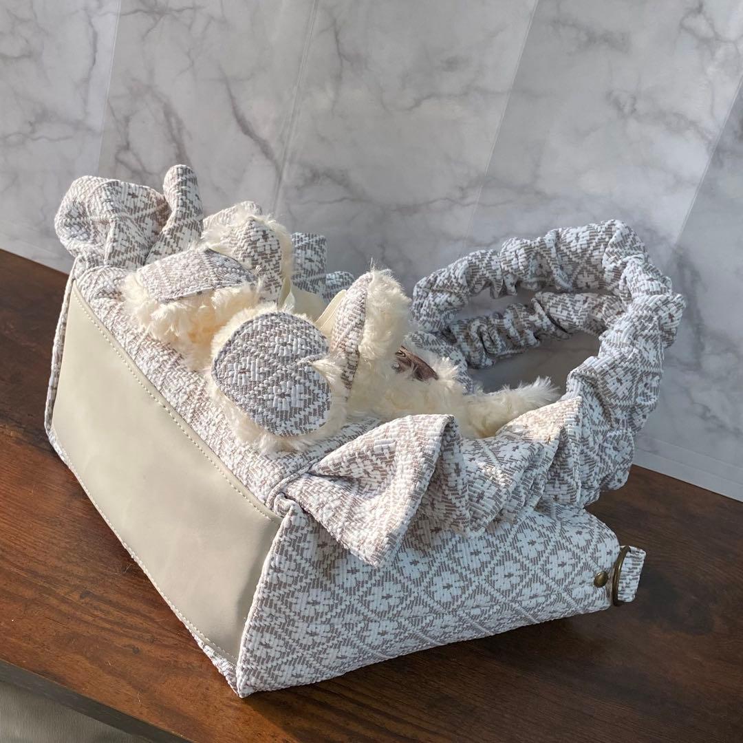 H*U様 コヤンイサムチョン 【フリルバッグ】トートバッグ ハンドメイド