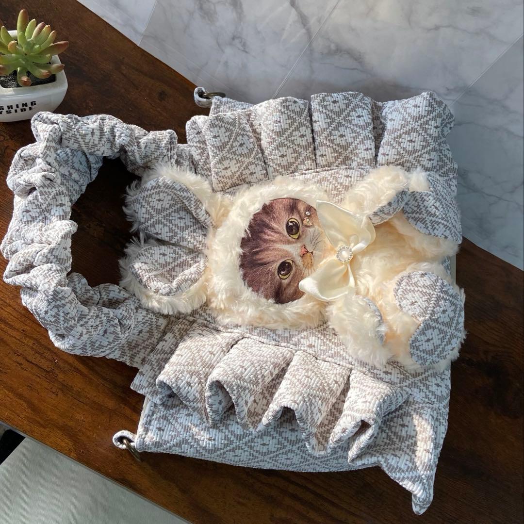 H*U様 コヤンイサムチョン 【フリルバッグ】トートバッグ ハンドメイド