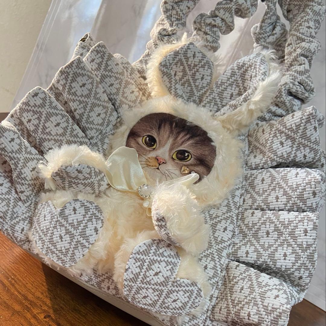 H*U様 コヤンイサムチョン 【フリルバッグ】トートバッグ ハンドメイド