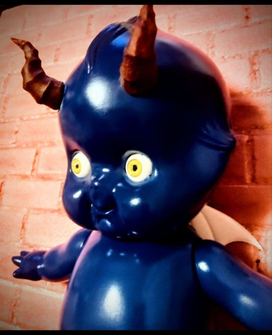 ニ*生様 青い天使坊や人形　ホラーフィギュア　キューピー人形　妖怪ドロヘドロ系ド