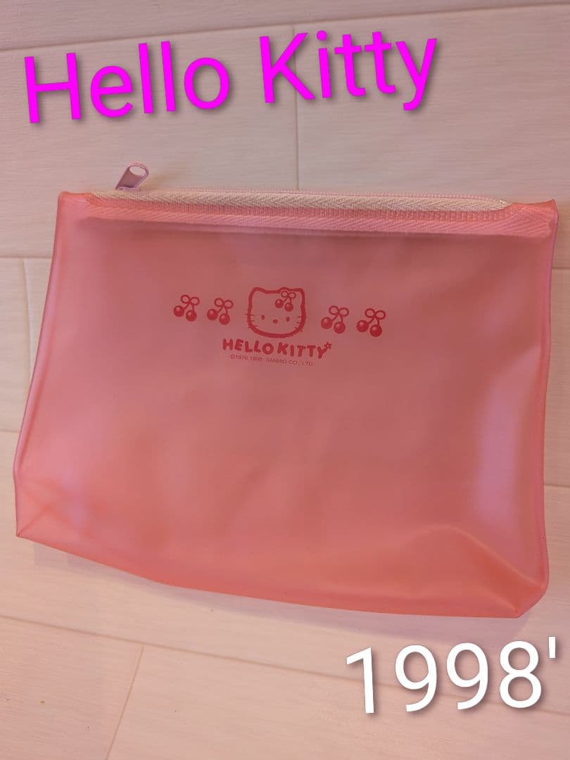 レトロ　ハローキティ　さくらんぼ　ビニールポーチ　1998　激レア　チェリー