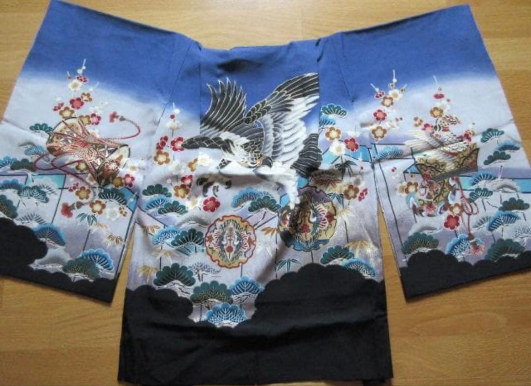 り*読様 753七五三男の子 着物・袴・小物セット 5歳用 フルセット