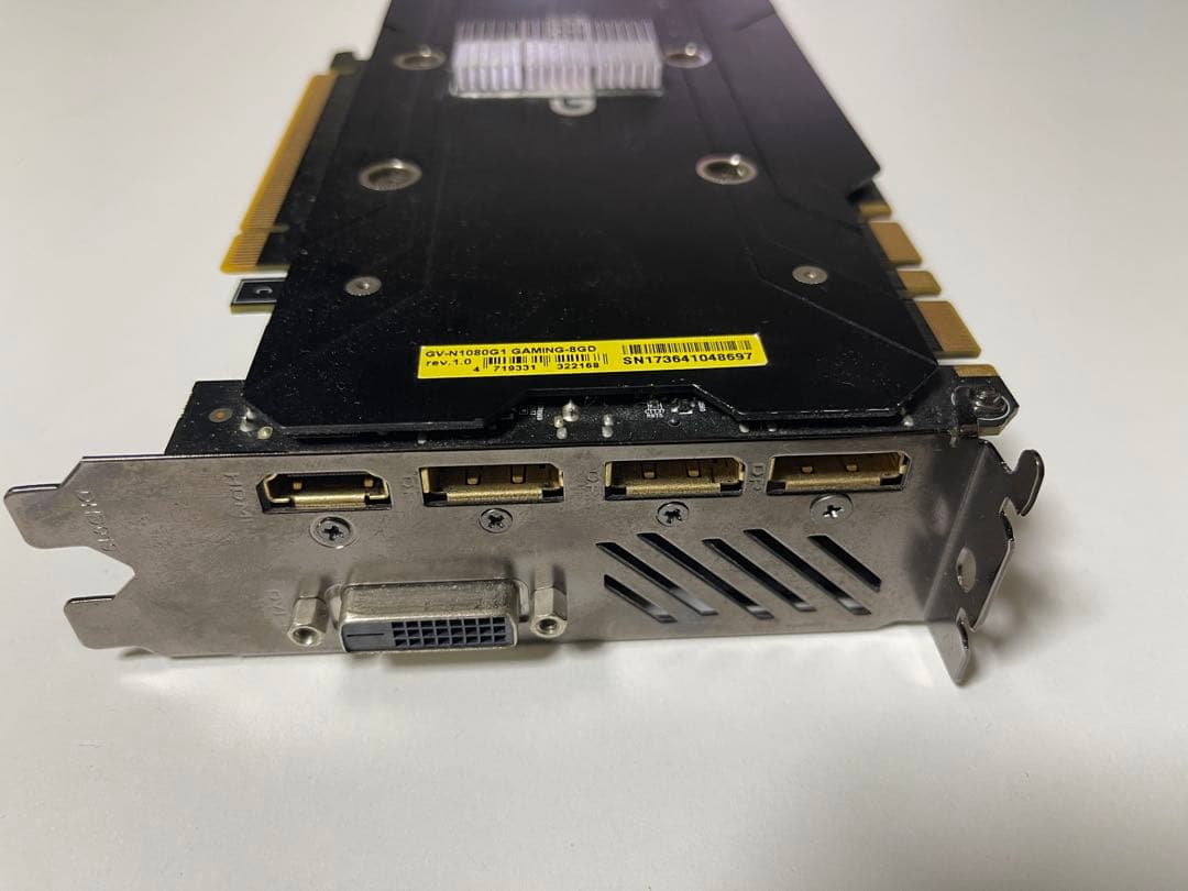 動作確認済 GIGABYTE GTX1080 グラフィックボード 空冷 3ファン