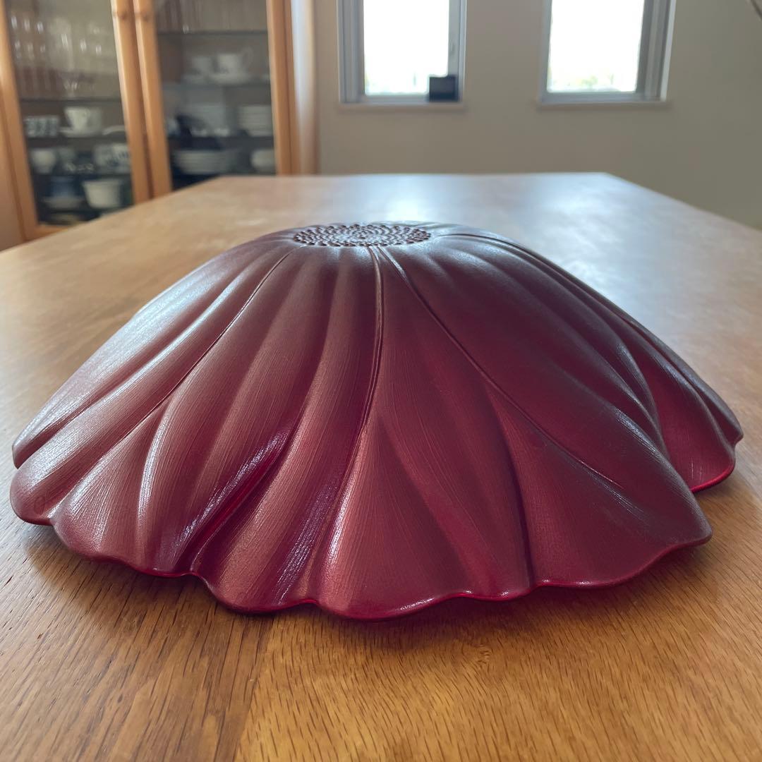 IVVマグノリア　ガラスボウル 大 赤　イヴヴ　皿　ボウル