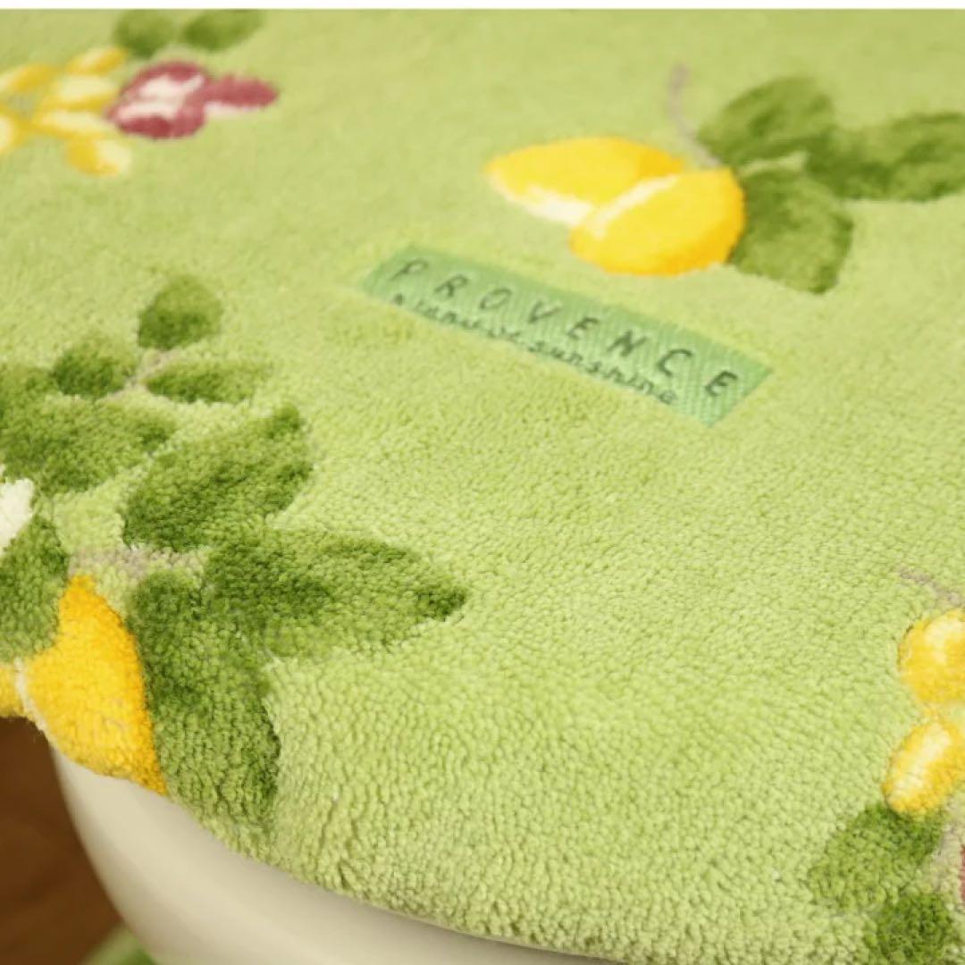 トイレマット ４点セット グリーン 花柄 日本製 普通サイズマット 北欧