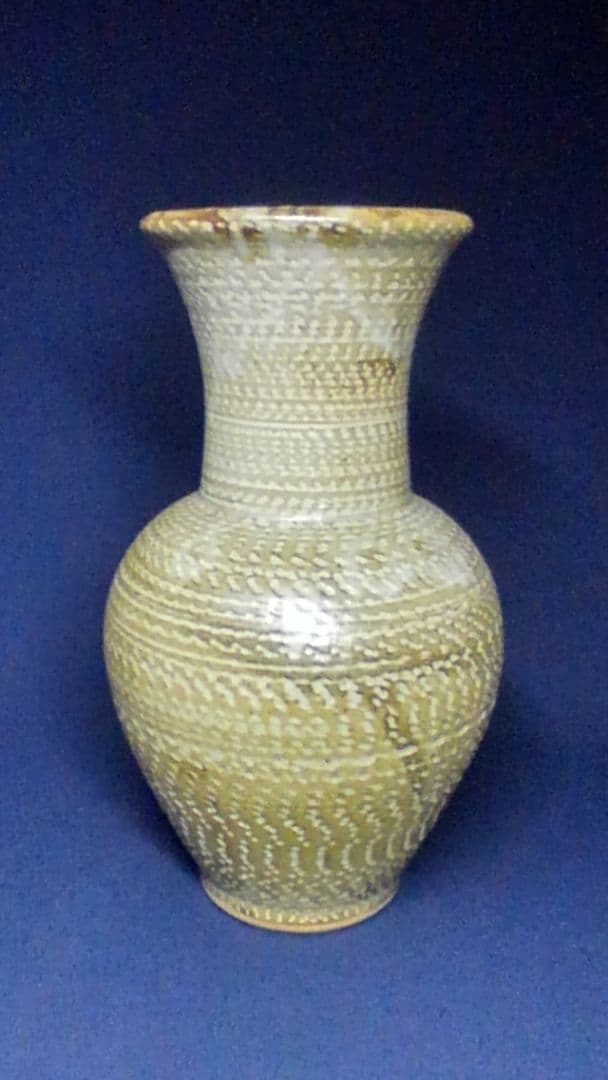 N*I様 値引しました　島岡達三　縄文象嵌壺　益子焼　人間国宝