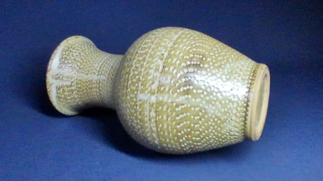 N*I様 値引しました　島岡達三　縄文象嵌壺　益子焼　人間国宝