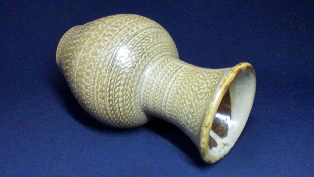 N*I様 値引しました　島岡達三　縄文象嵌壺　益子焼　人間国宝