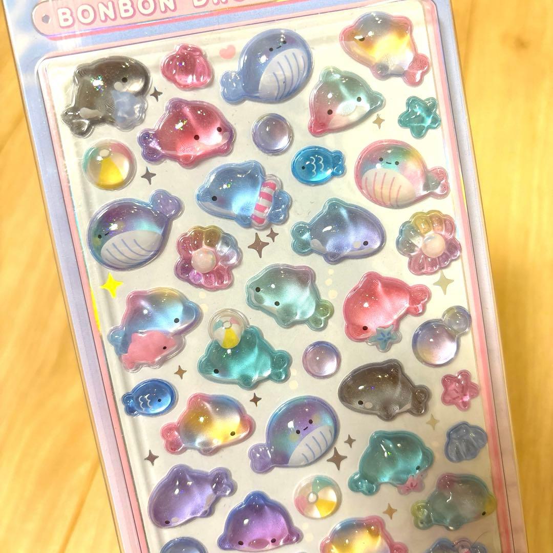 水族館限定ボンボンドロップシール　6枚セット