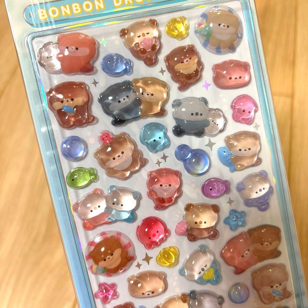 水族館限定ボンボンドロップシール　6枚セット