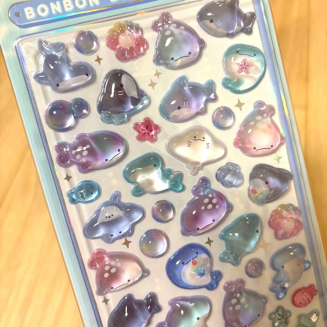 水族館限定ボンボンドロップシール　6枚セット