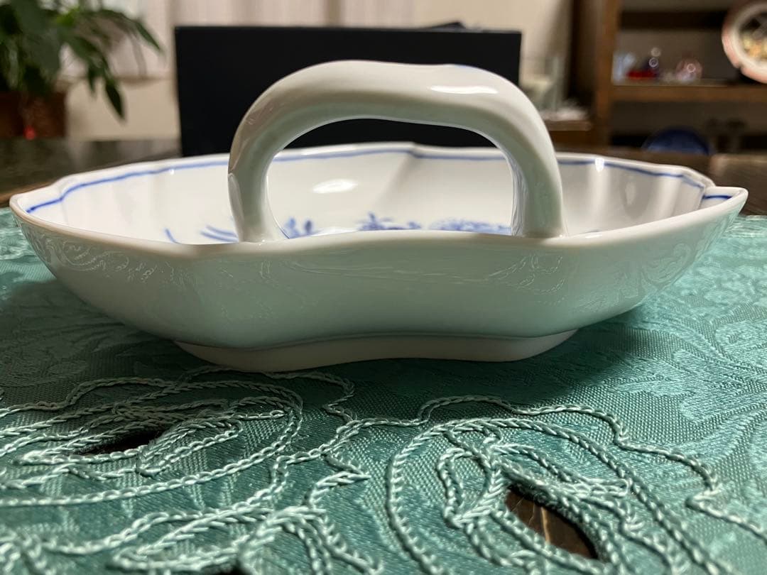 マイセン ブルーオニオン リーフディッシュ