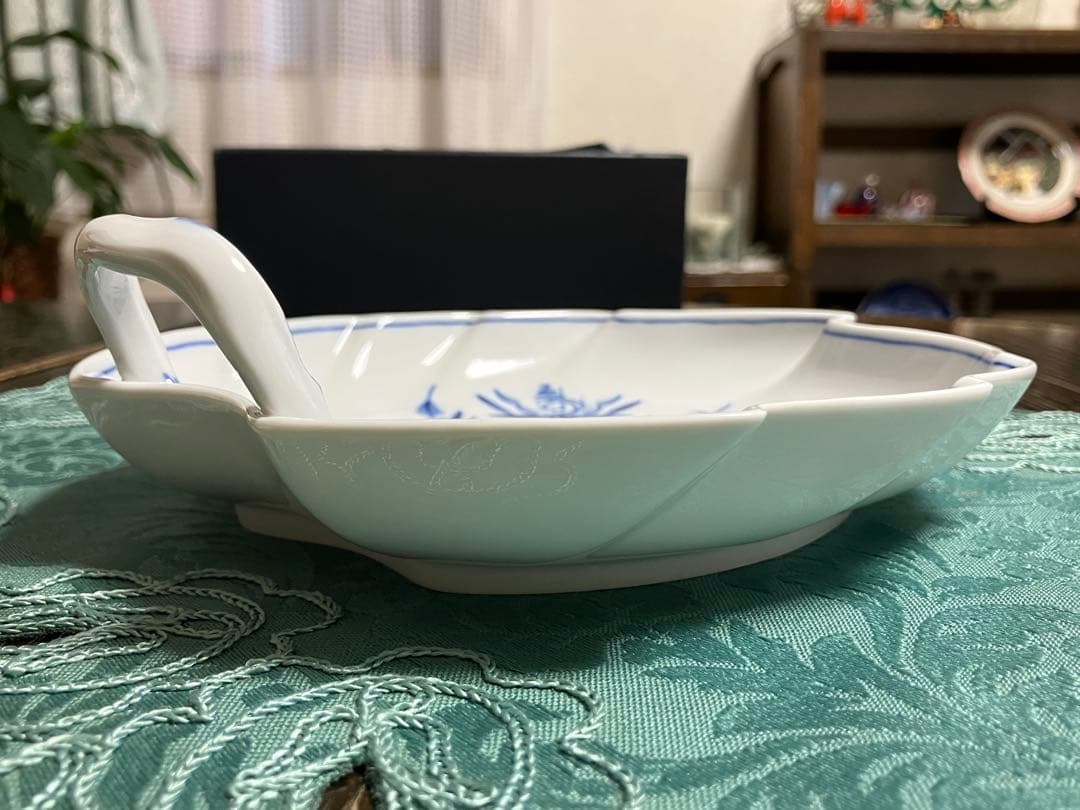 マイセン ブルーオニオン リーフディッシュ