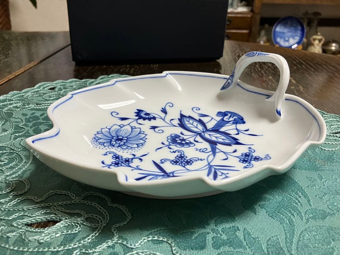 マイセン ブルーオニオン リーフディッシュ