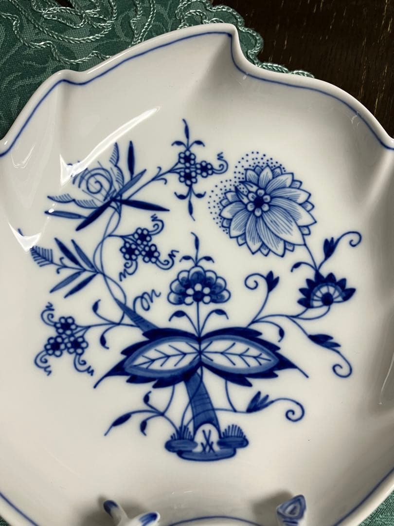 マイセン ブルーオニオン リーフディッシュ