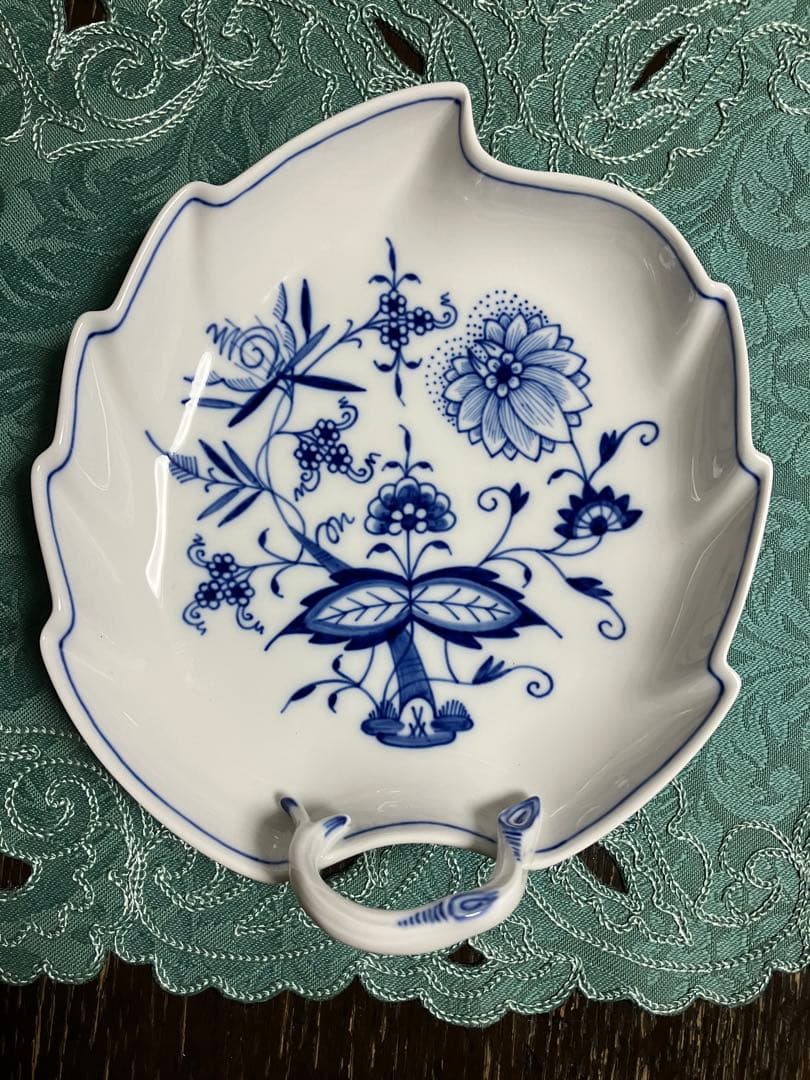 マイセン ブルーオニオン リーフディッシュ