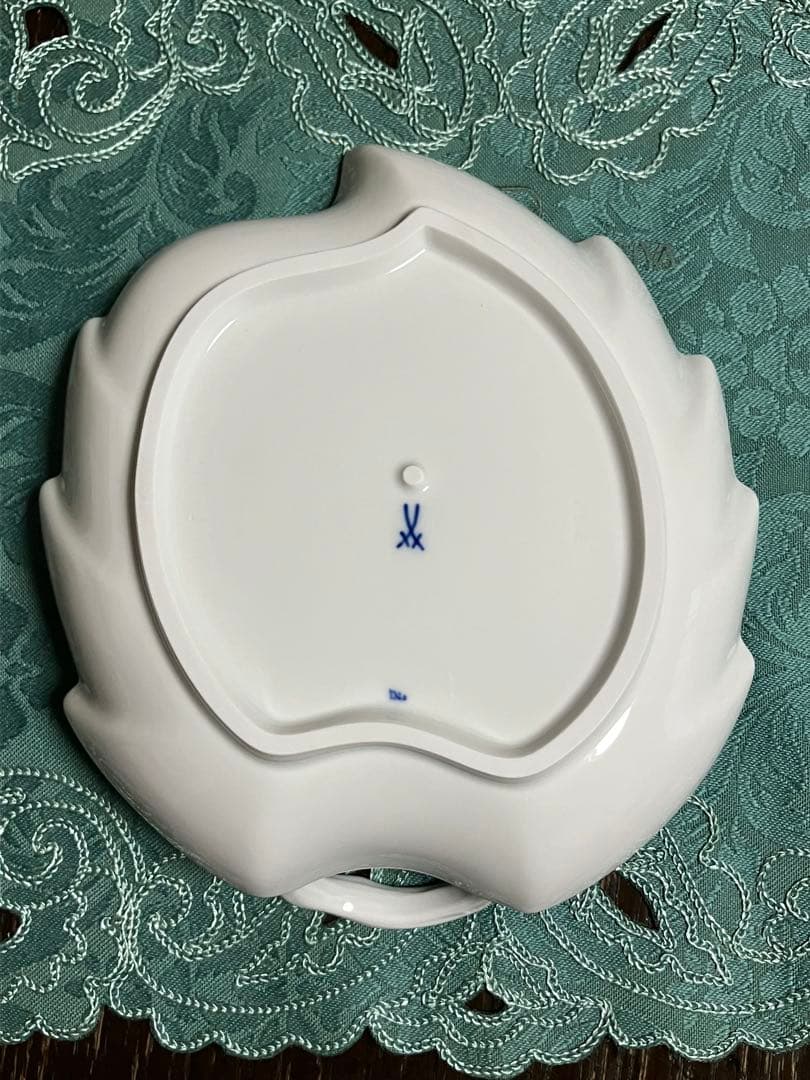 マイセン ブルーオニオン リーフディッシュ