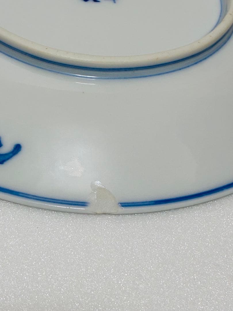 週末削除 明治 瀬戸焼 千峰園製 伊藤四郎左衛門 吹呉須富岳図6寸皿揃い