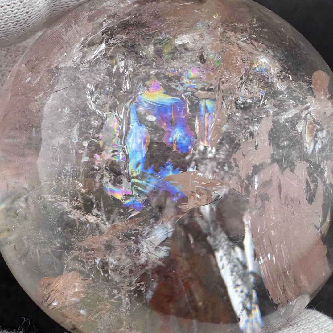 M-44ピンクアゼツライト丸玉　ピンク層状スフィア　ピンククォーツ57.4mm