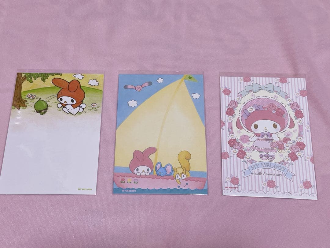 【希少】マイメロディ　40周年展　平成レトロ　赤ずきん　ポストカード