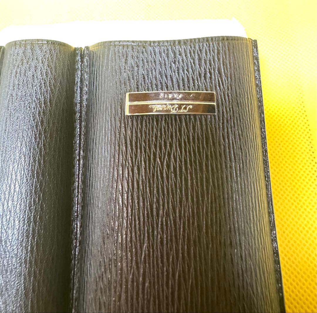 デュポンライター、 ダブル レザーシガーケース ブラック。新品未使用品。