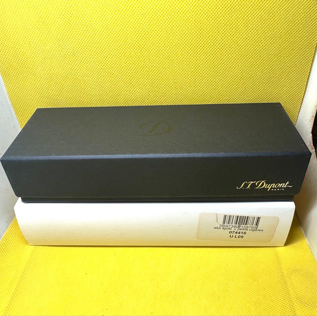 デュポンライター、 ダブル レザーシガーケース ブラック。新品未使用品。