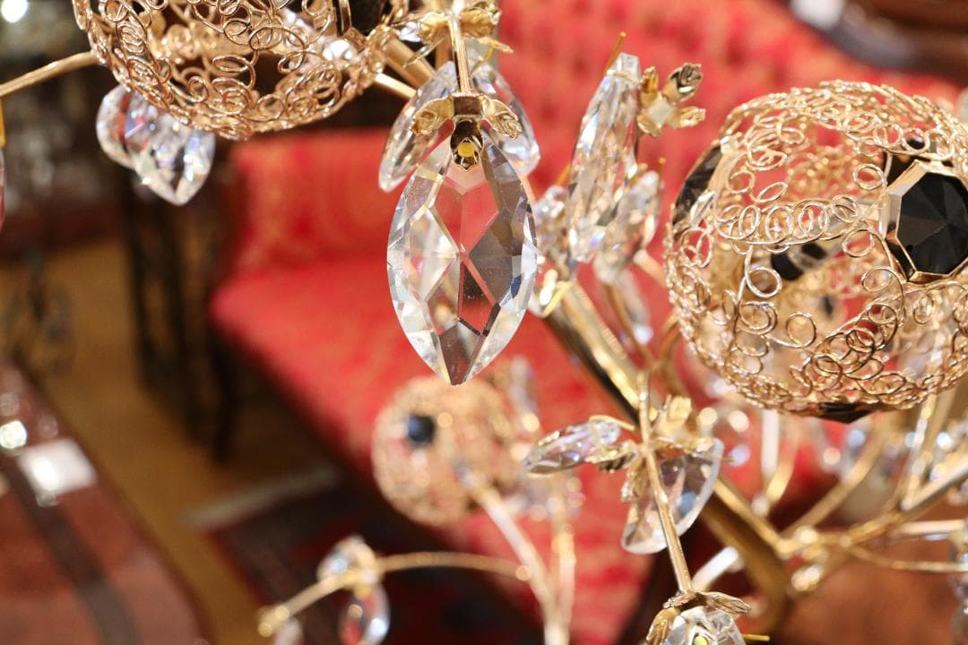 フロアランプ フロアスタンド サークルゴールド クリスタル LED