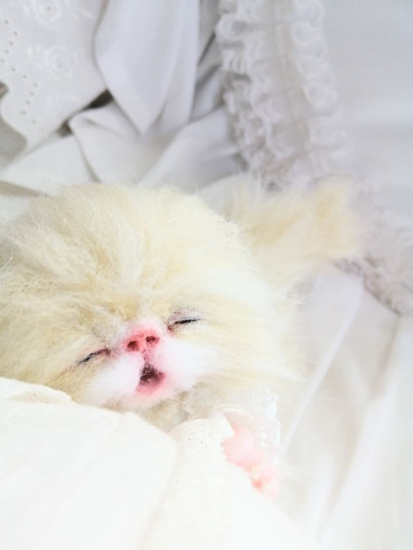 おしゃぶり♡おねむ子猫ちゃん♡ベビー♡アートドール♡ぬいぐるみ♡スタイ♡