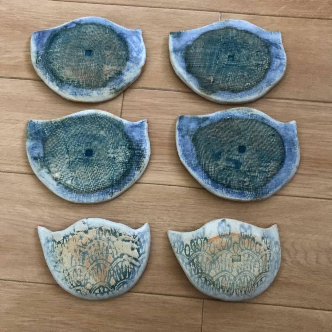 笠間焼　小皿　6枚セット　鳥