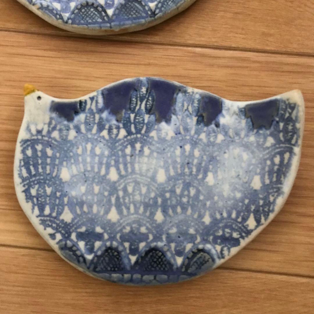 笠間焼　小皿　6枚セット　鳥