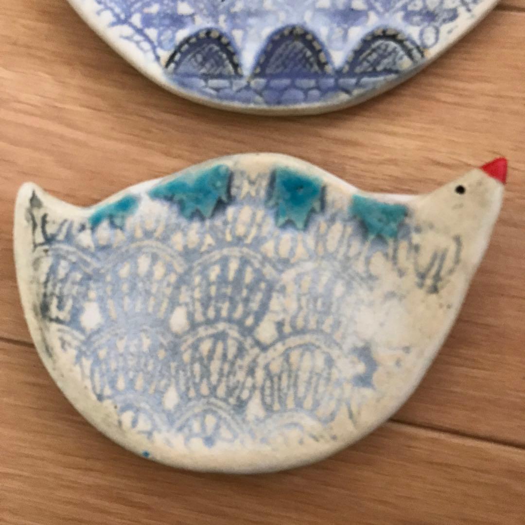 笠間焼　小皿　6枚セット　鳥