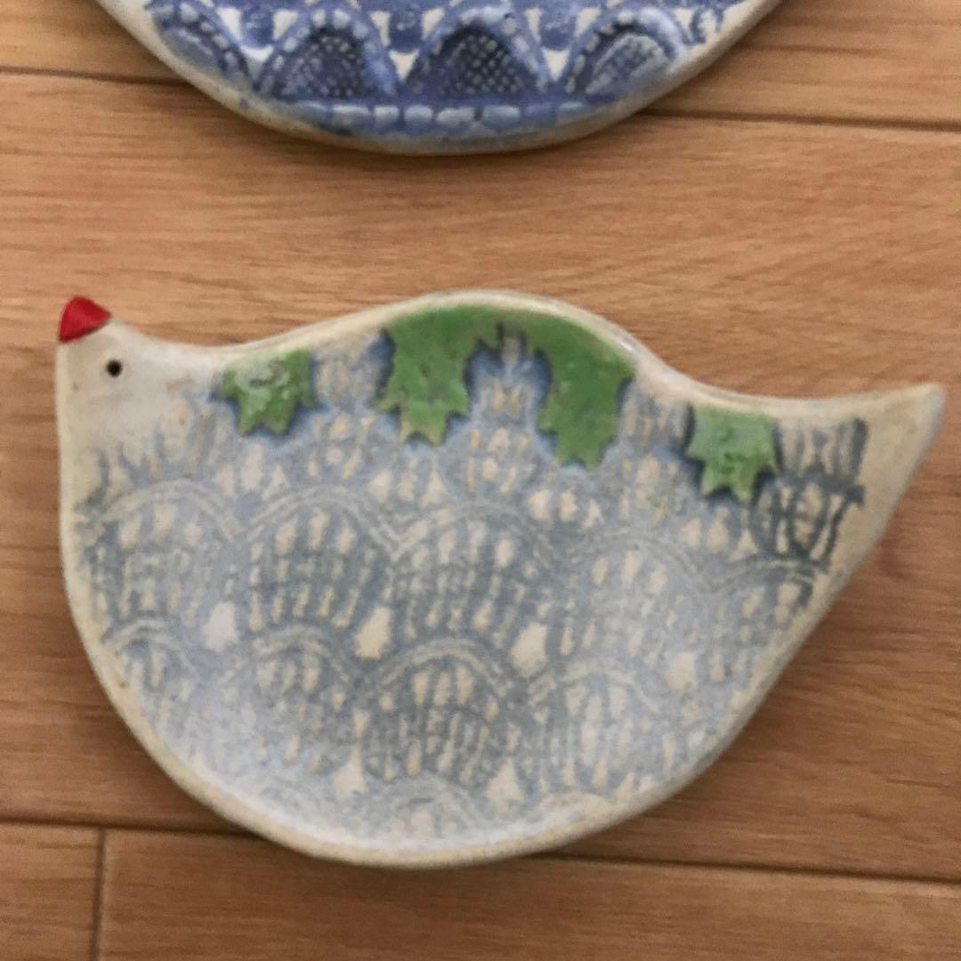 笠間焼　小皿　6枚セット　鳥
