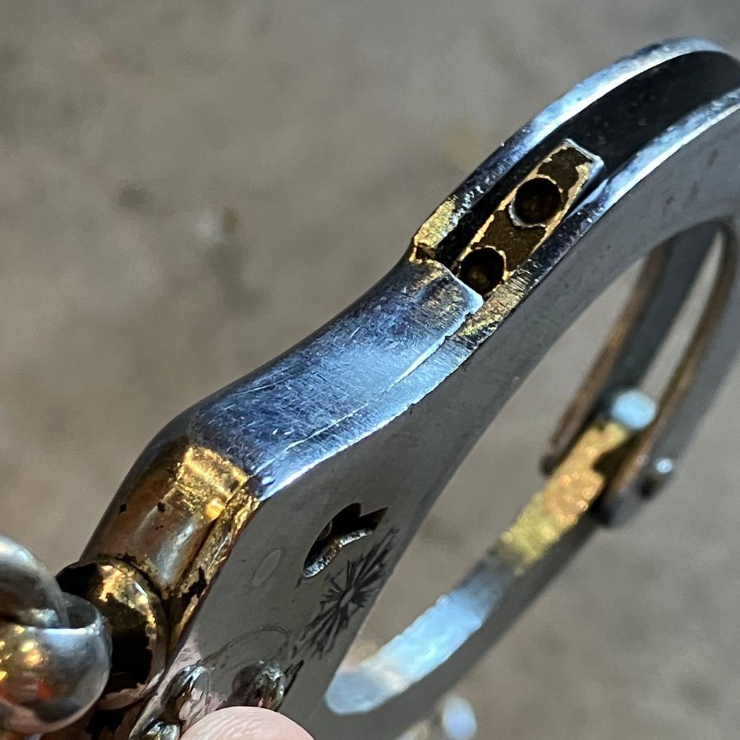 昭和レトロ 旭日章 手錠 防鍵付き レプリカ 警察 桜マーク 武田商店 STOP