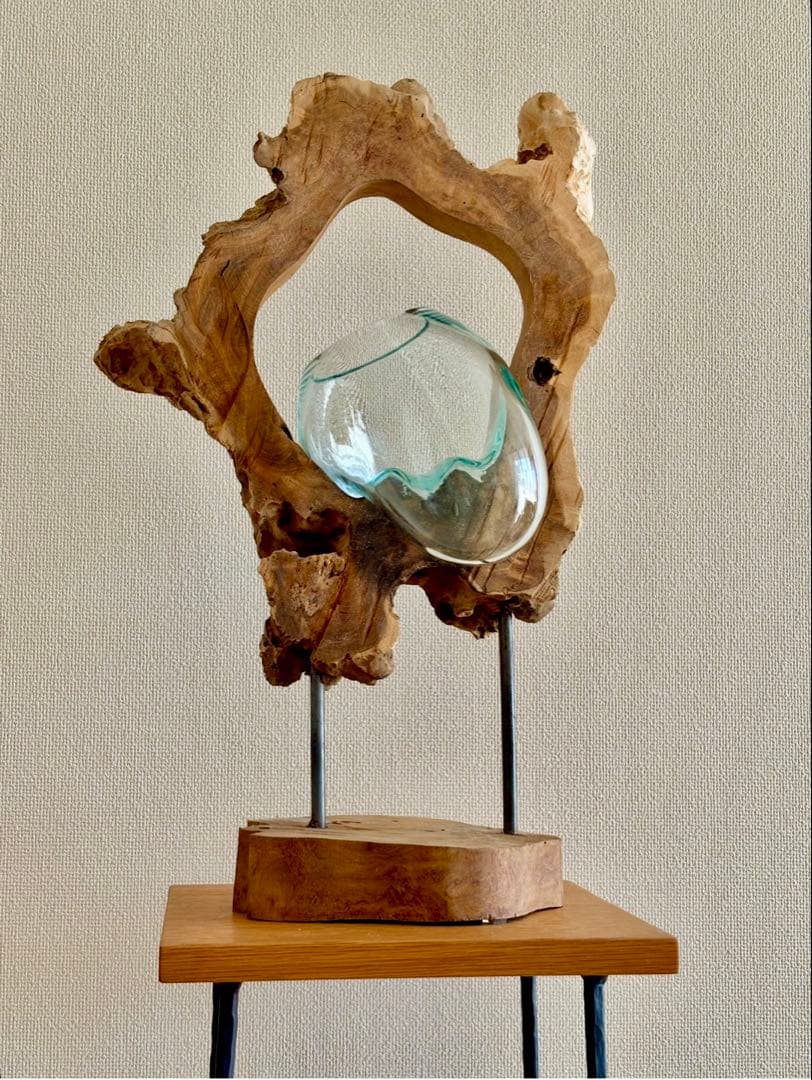 流木ガラス　スタンド　FUKUDA FACTORY