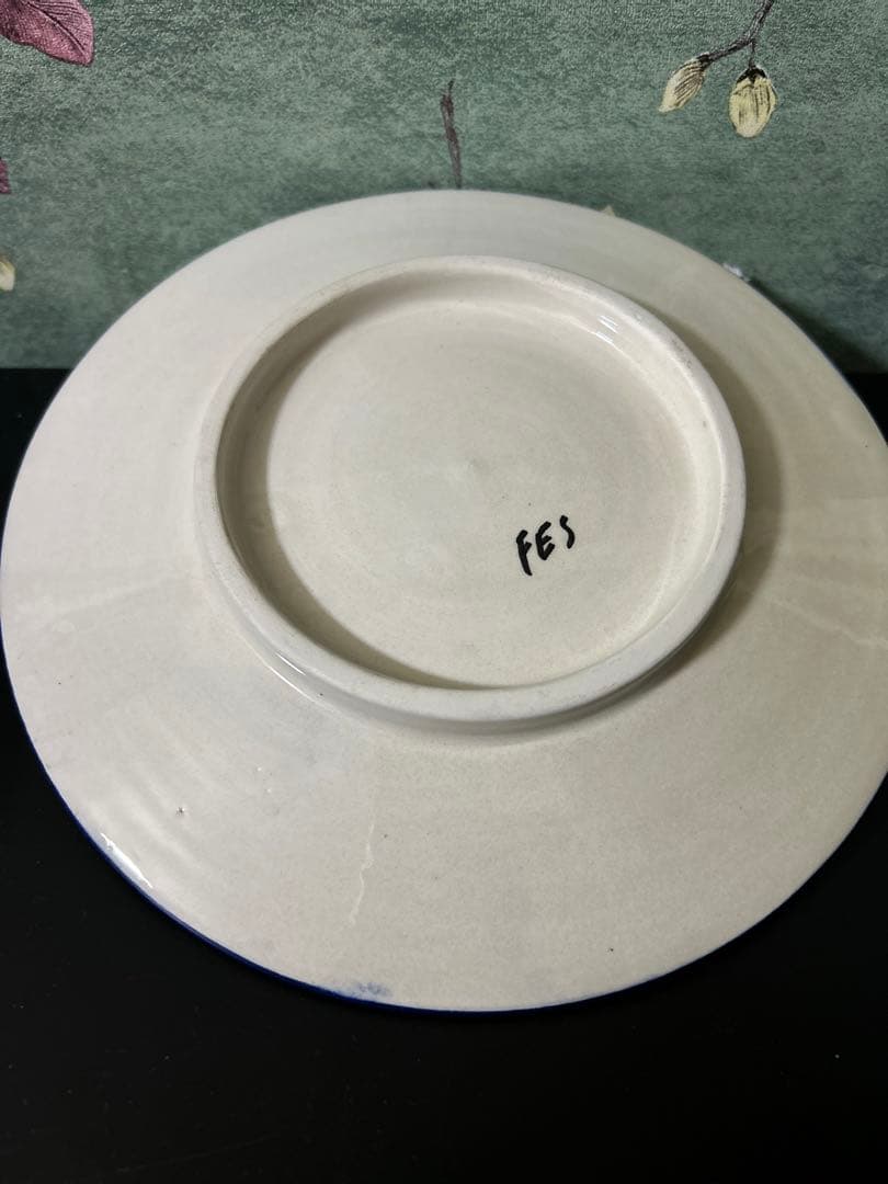 ①モロッコ製セラミック手描きお皿セット