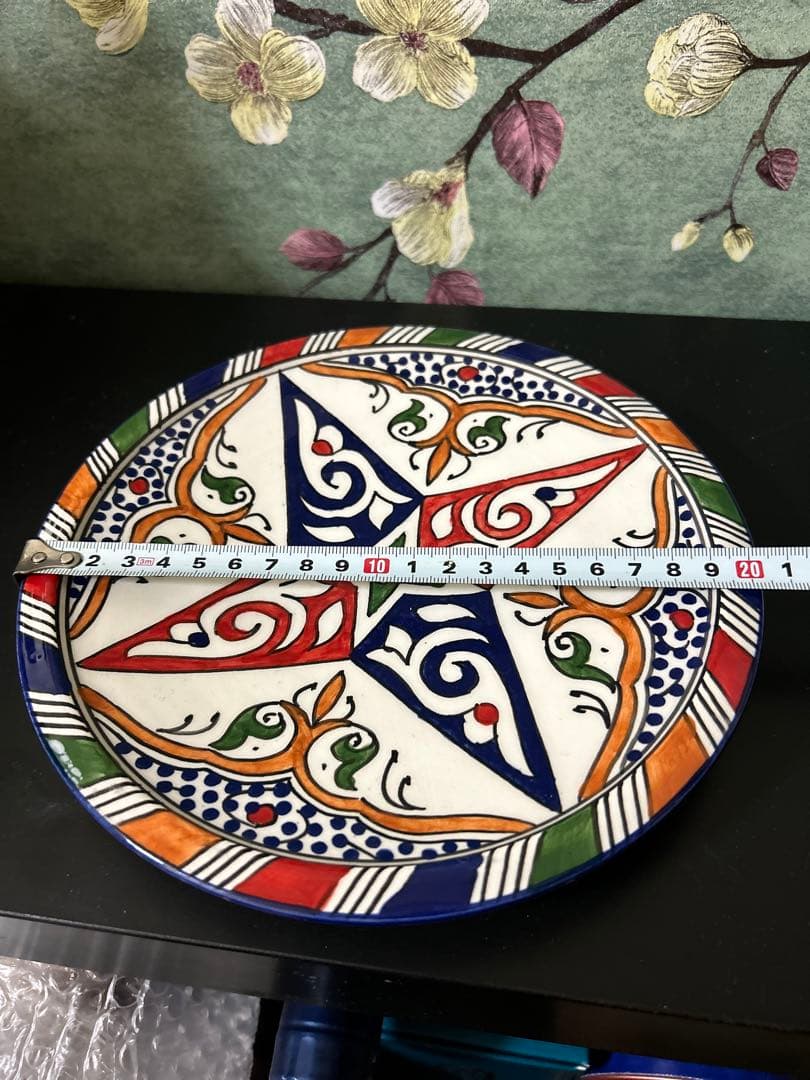 ①モロッコ製セラミック手描きお皿セット