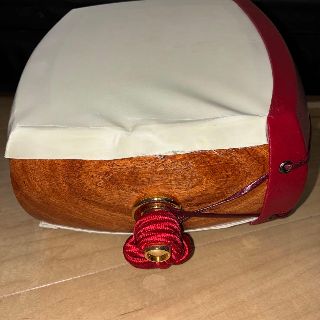 津軽三味線 金細 太棹 紅木 2本溝 綾杉彫り胴 和楽器