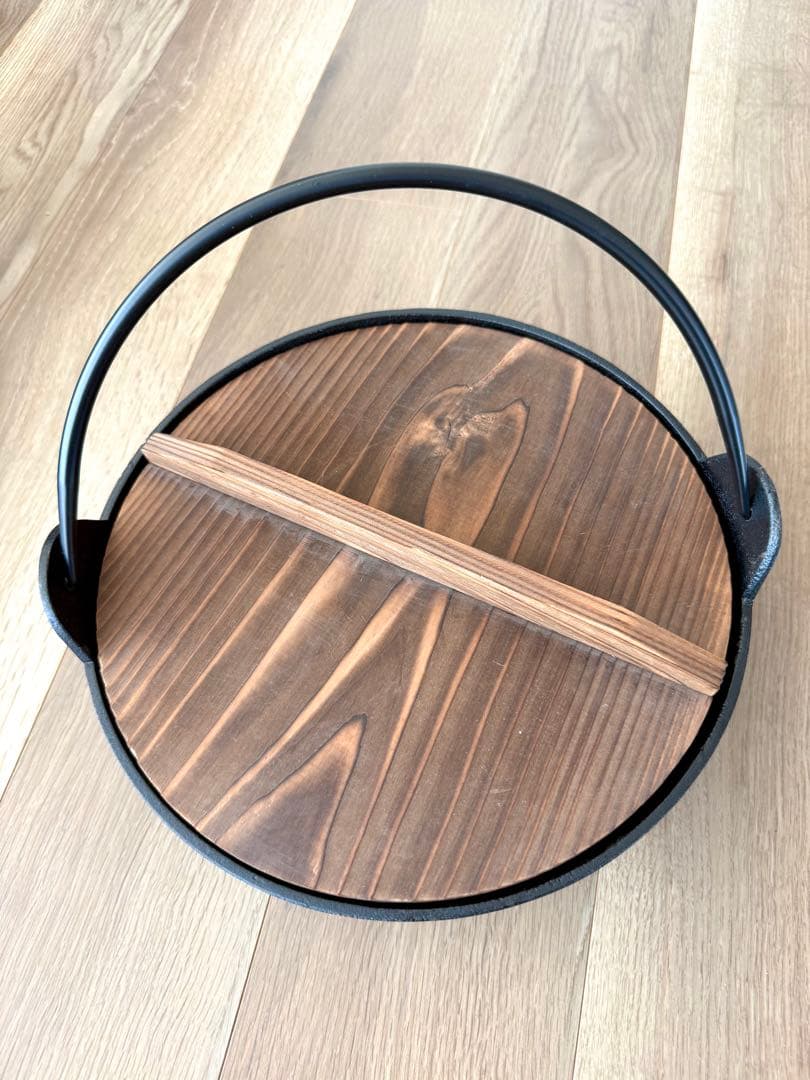 南部鉄器鍋 木製蓋付き