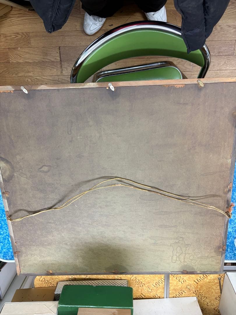 【真作】鹿児島 洋画家 藤井章次「薔薇」油彩 F6号 作家紹介しおり付 額装